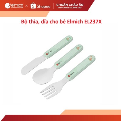 Bộ thìa, dĩa cho bé Elmich EL237X