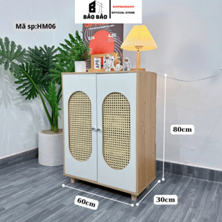 Tủ gỗ đựng đồ Tủ cánh mây decor nhà cửa chất liệu gỗ MDF phong cách hiện đại - HM06 