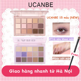  UCANBE Bảng Mắt Màu Lì Nghệ Thuật 15 màu khỏa thân tông màu ấm tự nhiên 