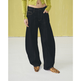 Quần Jeans Ống Cong Rã Lưng Thấp Dưới Rốn | Dusk Till Dawn Curve Jeans | White On Denim