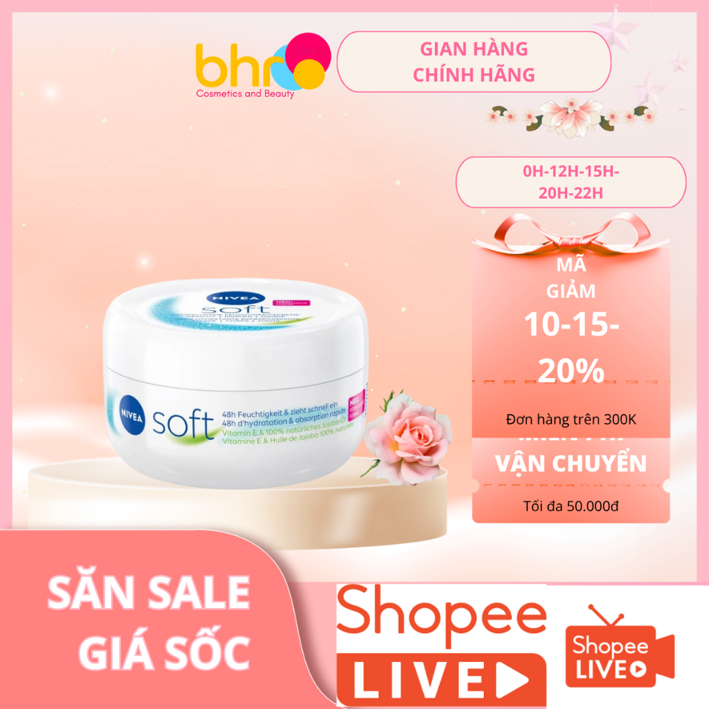 Kem Dưỡng Ẩm Nivea Soft nội địa Đức Dưỡng Ẩm Và Cải Thiện Tình Trạng Khô Da, Nứt Nẻ 200ml
