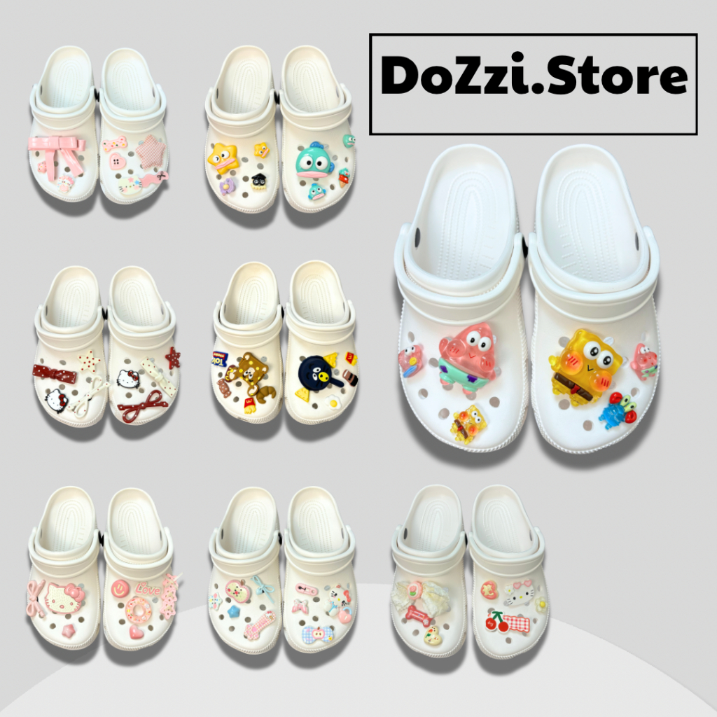 DÉP QUAI HẬU ĐÚC KHÔNG THẤM NƯỚC NAM NỮ, KÈM CHAM XINH NHIỀU MÀU-HỖ TRỢ ĐỔI SIZE