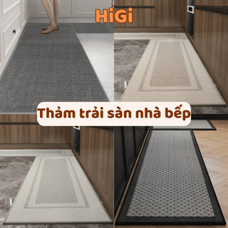  Thảm Bếp Trải Sàn Lau Chân Thấm Hút Đế Cao Su Chống Trơn Trượt Bo Viền Cao Cấp Thảm Dài Đa Năng HiGi 