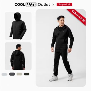   Outlet không đổi trả  Áo Khoác Thể Thao Coolmate Fleece Track Jacket Premium có mũ 