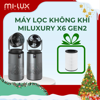  Máy Lọc Không Khí Có Quạt MILUXURY X6 Gen 2 – Lọc HEPA H13 Kèm Quạt Đối Lưu Điều Khiển Từ Xa 