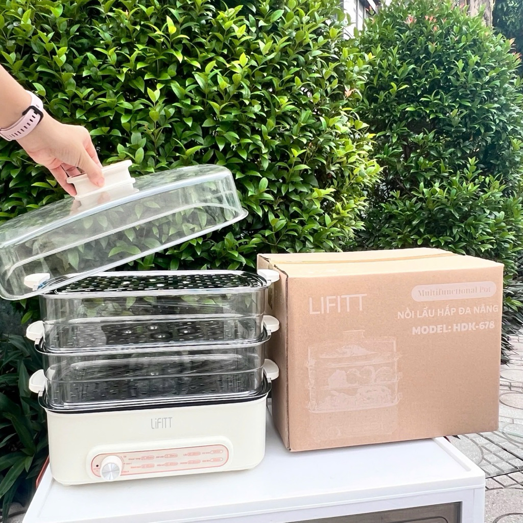 Nồi lẩu hấp đa đăng dung tích 50L rộng rãi nấu nhiều món cùng lúc