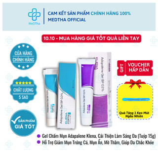  COMBO 2 HỘP Gel Chấm Mụn Adapalene Klena - Hỗ Trợ Giảm Mụn Trứng Cá Mụn Ẩn Mờ Thâm 
