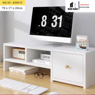  Kệ để màn hình máy tính đa năng có ngăn tủ chất liệu gỗ MDF hiện đại Bảo Bảo - KMH70 