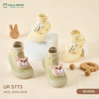  Giày bún tập đi cho bé Ualarogo đế Silicone mềm dẻo chống trượt an toàn bảo vệ ngón thoáng khí 5646 