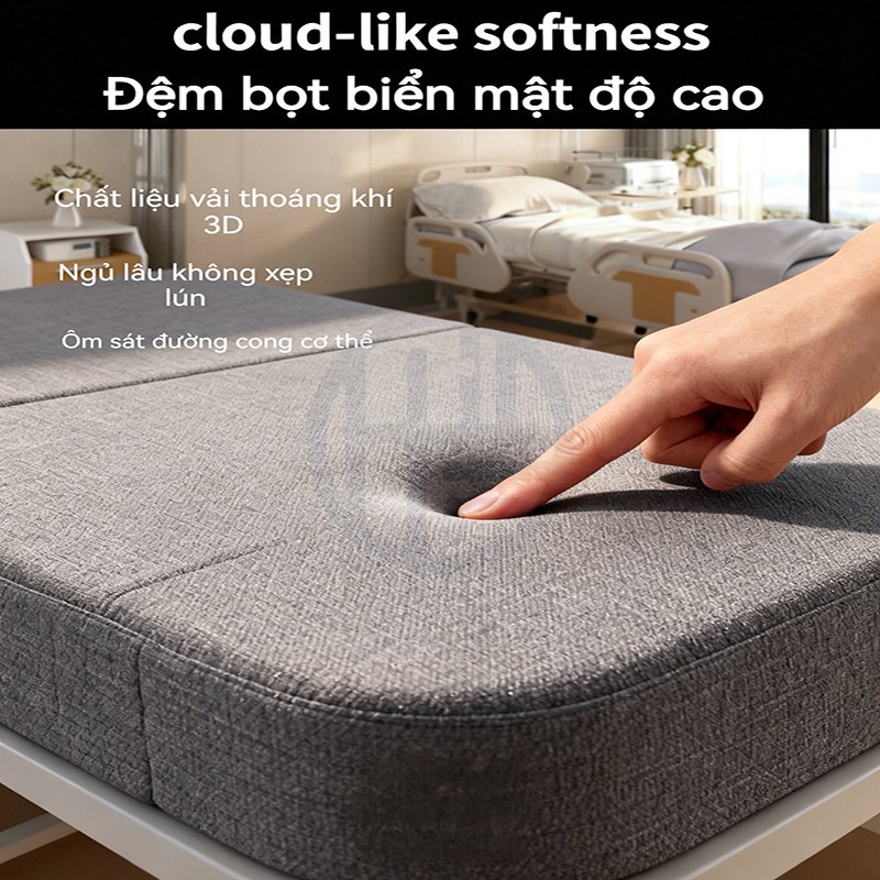 Giường Gấp Ngủ Trưa Văn Phòng Có Bánh Xe Di Chuyển Khung Thép Chắc Chắn cho dân văn phòng ngủ trưa | BigBuy360 - bigbuy360.vn