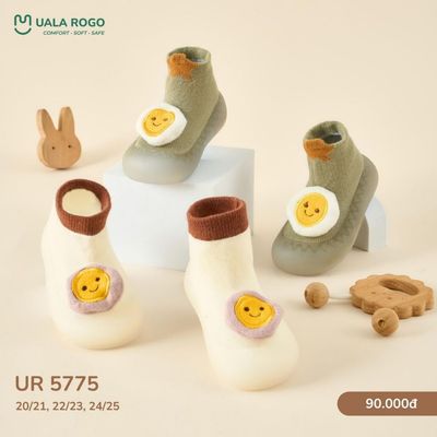 Giày bún tập đi cho bé Ualarogo đế Cao su mềm dẻo chống trượt an toàn bảo vệ ngón thoáng khí 5775