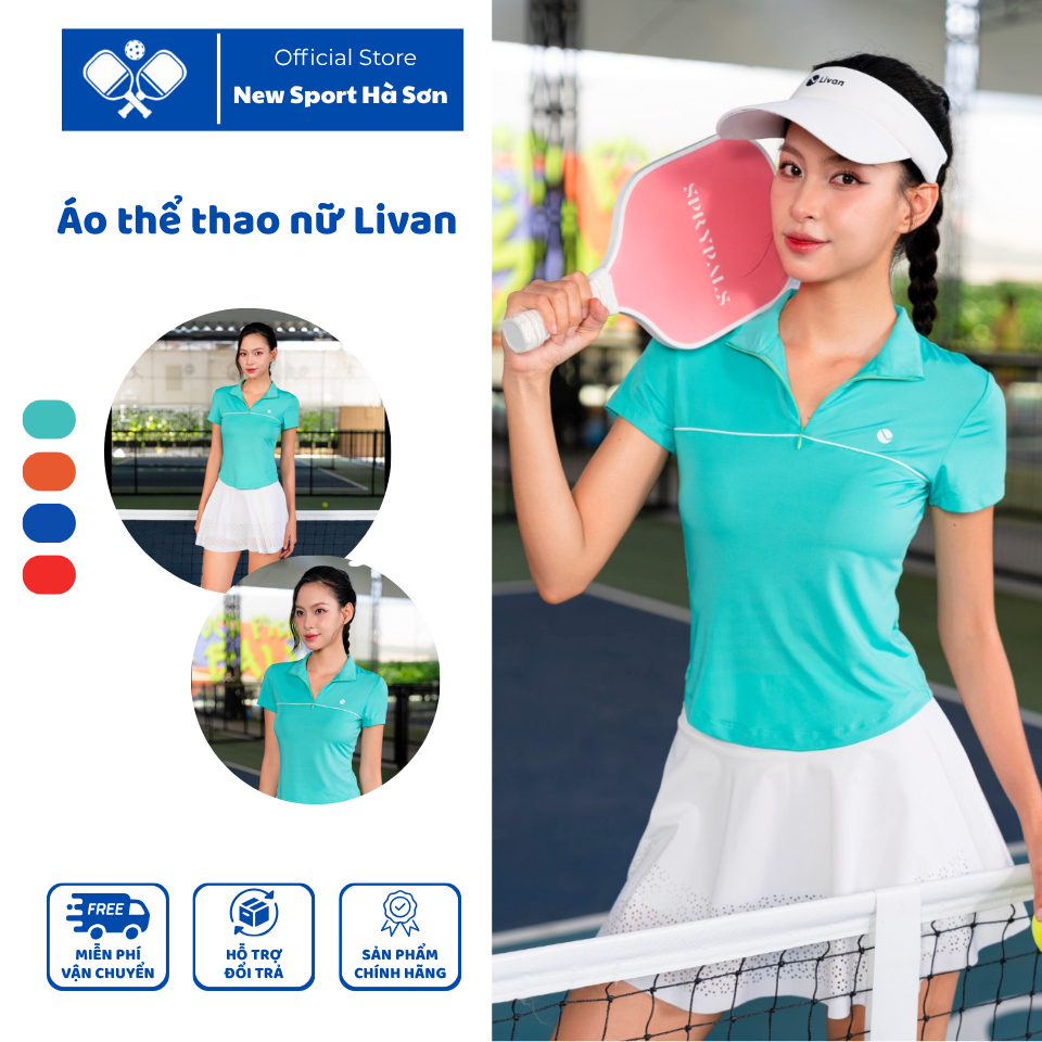 Áo thể thao nữ Livan thoáng khí, co dãn 4 chiều, tôn dáng và sang trọng