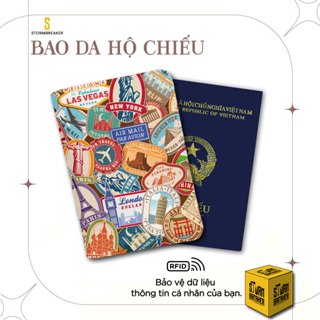  Bao Da Hộ Chiếu STORMBREAKER - Ví Đựng Passport National Symbol - Thêm Tên Cá Nhân - Màu Sắc Đen-Nâu-Kem - LT077 