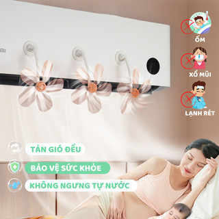 Đồ nội thất Babyboom Bộ 3 quạt chắn gió điều hòa, chống thổi trực tiếp, bảo vệ sức khỏe.