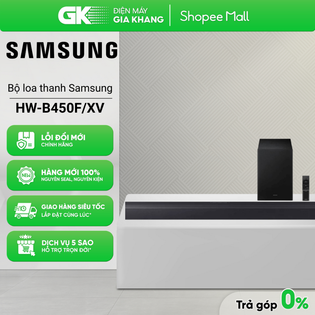 Bộ Loa Thanh Samsung HW-B450F/XV 300W [Toàn Quốc]