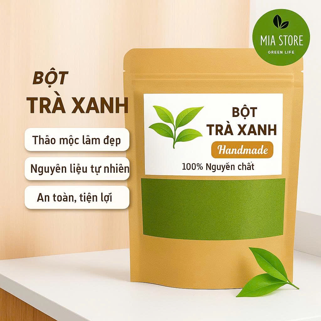 Bột Trà Xanh Dưỡng Da Nguyên Chất Handmade