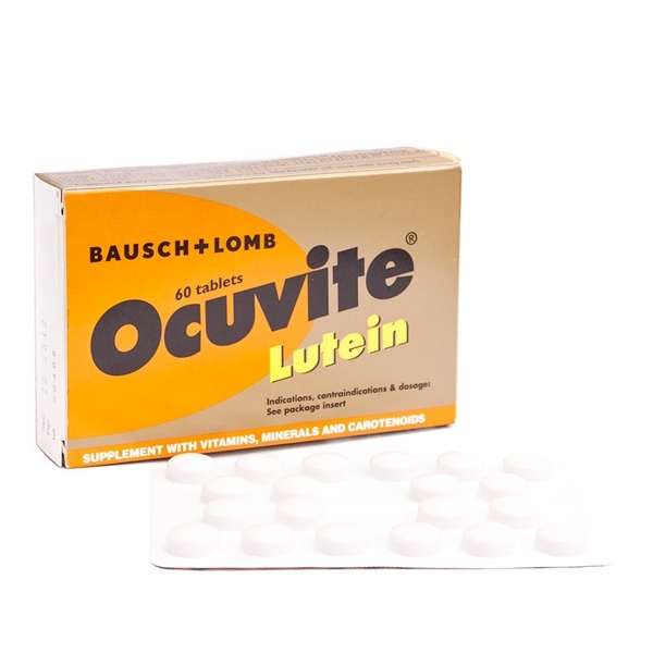 Viên nén Ocuvite Lutein Bausch & Lomb hỗ trợ tăng cường thị lực (3 vỉ x 20 viên)