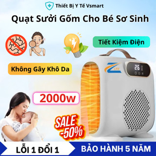 Quạt Sưởi Ấm Phòng Tắm Mùa Đông 2000w Zlife, Máy Sưởi Gốm Cho Bé Sơ Sinh Tiết Kiệm Điện Không Khô Da