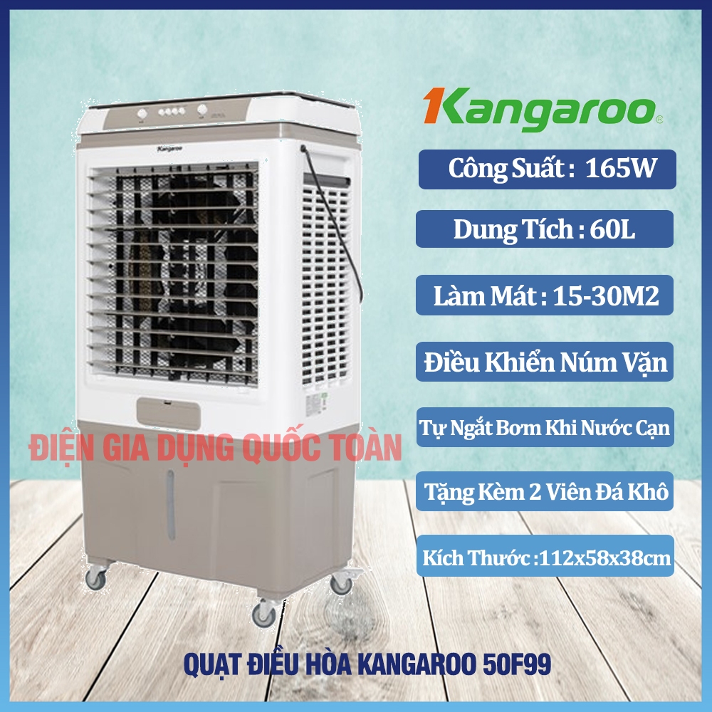 Quạt điều hoà, quạt hơi nước Kangaroo KG50F99 165W trưng bày 99%