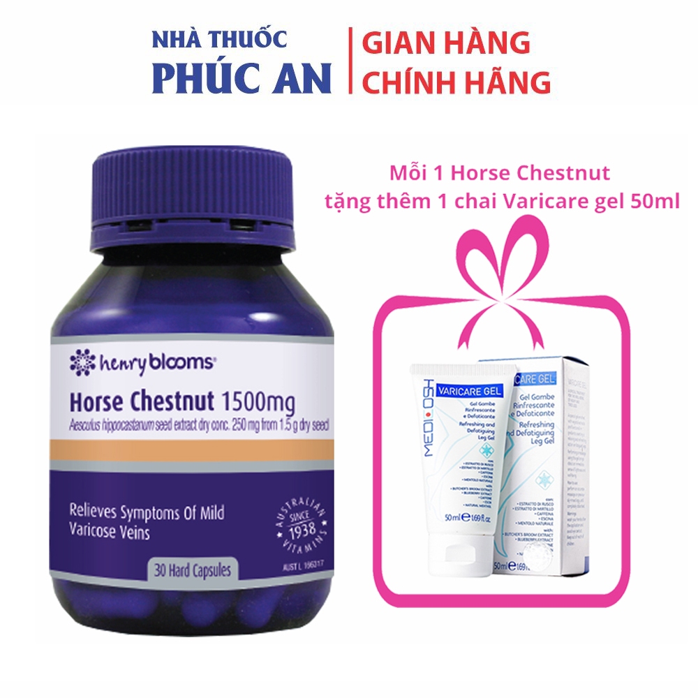 TPBVSK viên hỗ trợ suy giãn tĩnh mạch Henry Blooms Horse Chestnut 1500ml 30 viên
