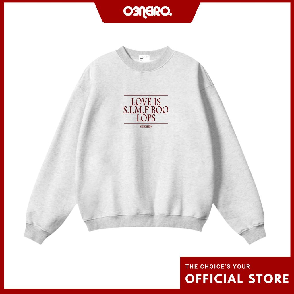 Áo Sweater local brand Oneiro nam nữ Nỉ lót lông cáo Cotton 100% Unisex Local Brand - LOOPS