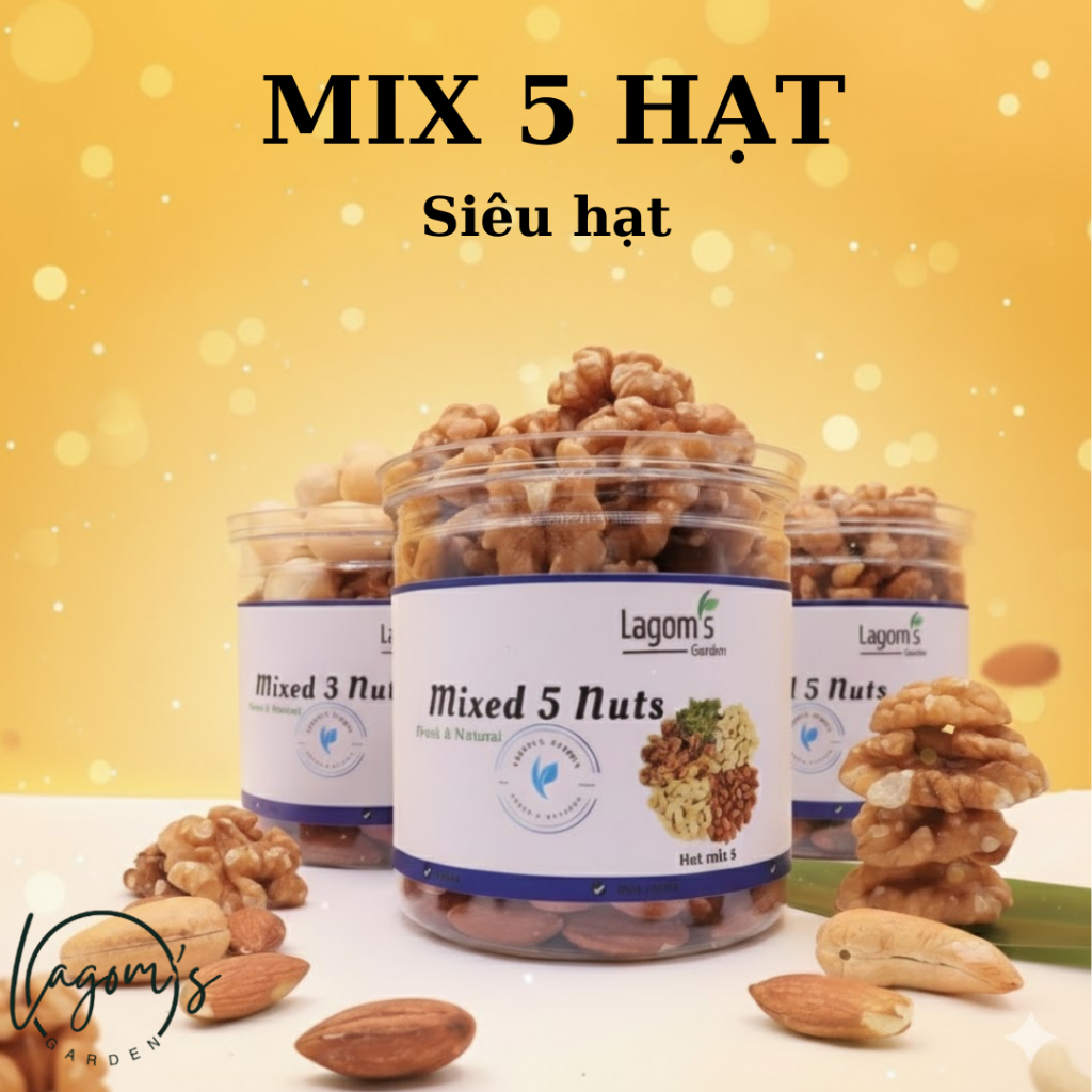 Hạt dinh dưỡng mix 5 loại hạt - Lagom's Garden