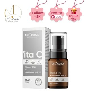  Serum DrCeutics Vitamin C 16% Tranexamic 3% tinh chất giảm thâm làm sáng da hiệu quả 30ml 