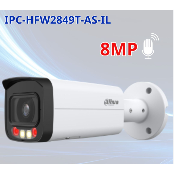 camera dahua ip DH-IPC-HFW2849T-AS-IL 8mp cao cấp, chính hãng