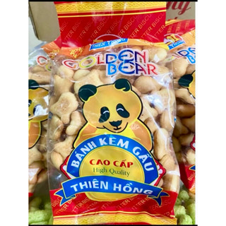  bánh gấu nhân kem gói lớn Thiên Hồng hàng chuẩn xịn thơm ngon,ăn vặt tuổi thơ 