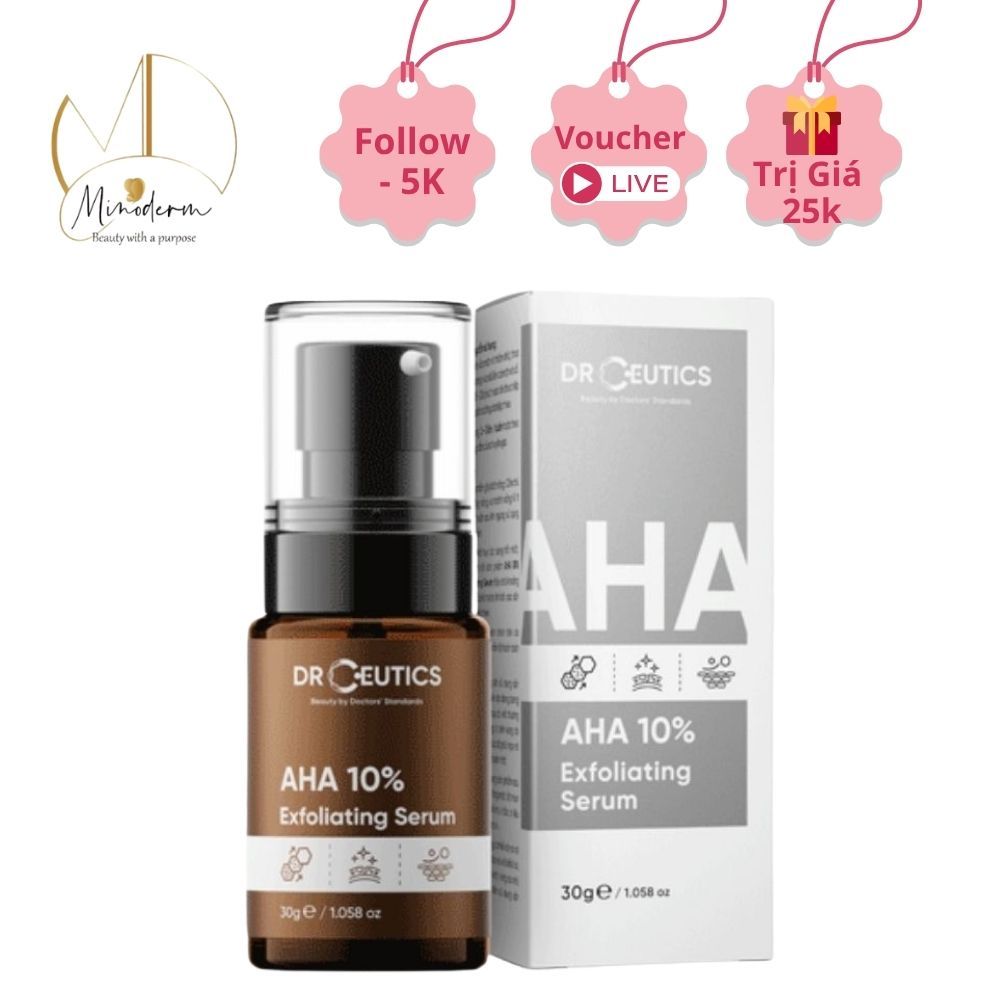 Dung Dịch AHA DrCeutics Tẩy Da Chết Làm Sáng Và Chống Lão Hóa Da 30ml, 100ml