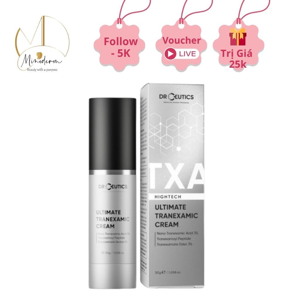 Kem dưỡng DrCeutics Ultimate Tranexamic Cream giảm thâm nám, cải thiện da mỏng đỏ, giãn mao mạch 30g