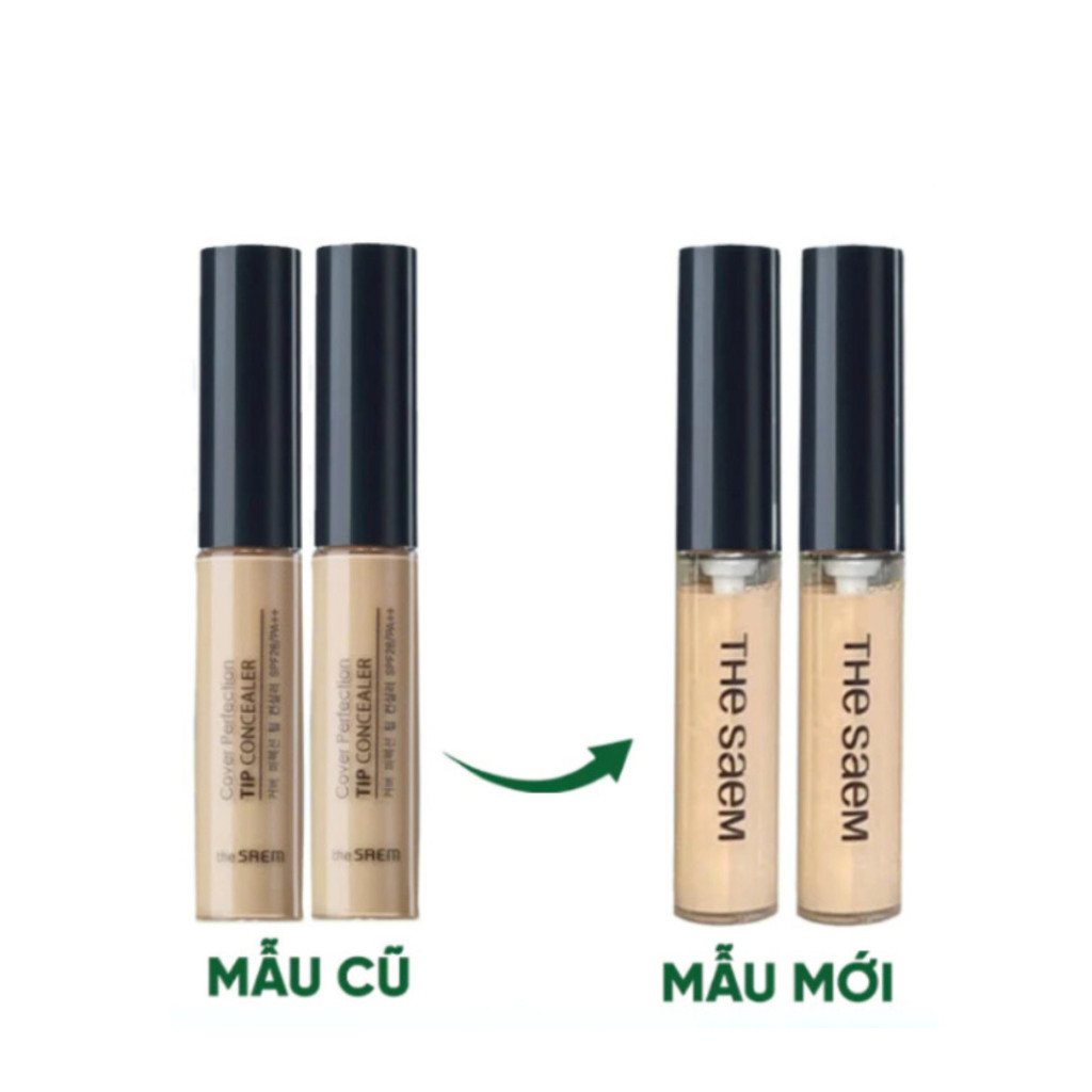 Che khuyết điểm The Saem Cover Perfection Tip Concealer 6.5g SPF28 PA++ Shiny.beauty | BigBuy360 - bigbuy360.vn