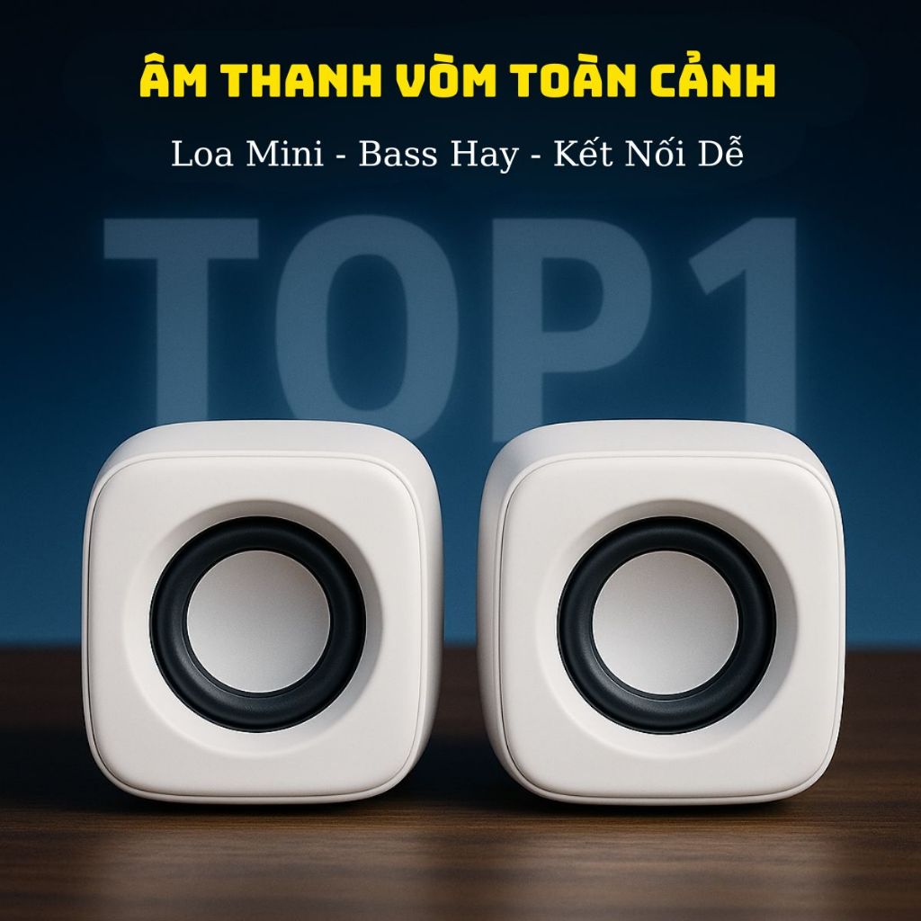 Loa Vi Tính Có Loa vi tính để bàn TechGear Ezeey Âm Thanh Sống Động, Nhỏ Gọn,  Có Led - Bảo Hành 12 Tháng