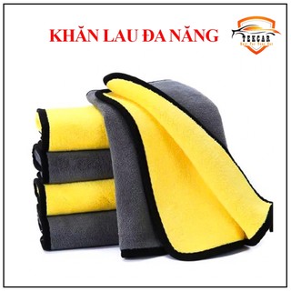  Khăn rửa xe oto 2 lớp siêu thấm siêu mềm microfiber khăn lau 3m chuyên dụng cho xe ô tô xe hơi xe máy lau đa năng 