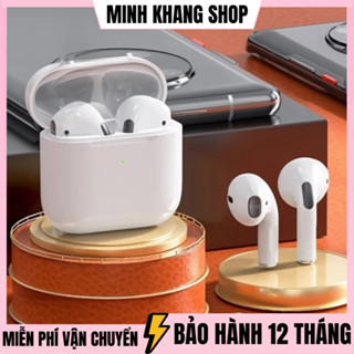 Tai nghe Pro 4 Tai nghe không dây Tai nghe Mini thể thao Bass HIFI Âm thanh nổi Tai nghe giảm tiếng ồn chơi game