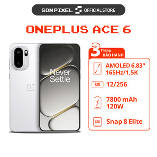  Điện Thoại OnePlus ACE 6 Chip Snapdragon 8 Elite Màn Hình 6.83 inch Hiệu Năng 7800 mAh. SonPixel 