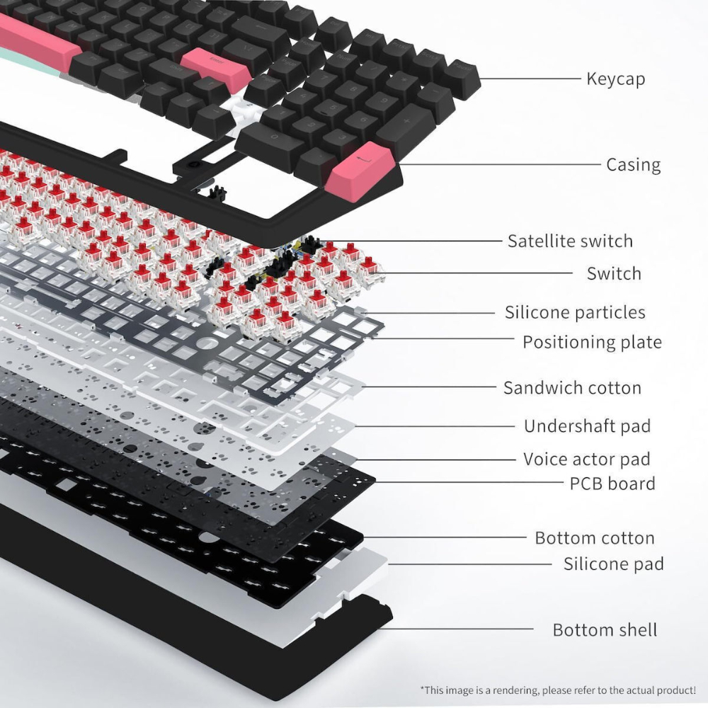 Bàn phím cơ cắm dây Ajazz AK980 - Type C - Led RGB- Gasket Structure - Hot swap - App marco | BigBuy360 - bigbuy360.vn