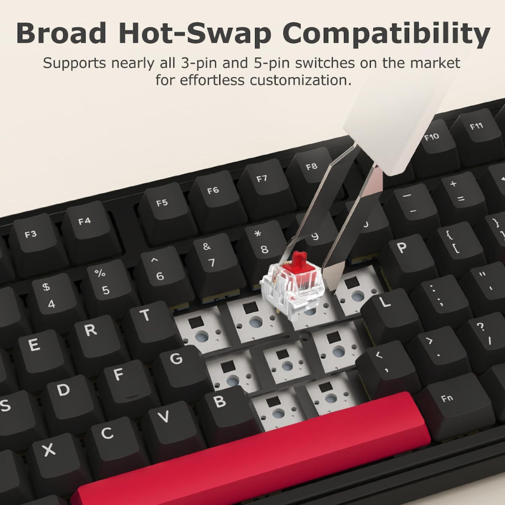 Bàn phím cơ cắm dây Ajazz AK980 - Type C - Led RGB- Gasket Structure - Hot swap - App marco | BigBuy360 - bigbuy360.vn