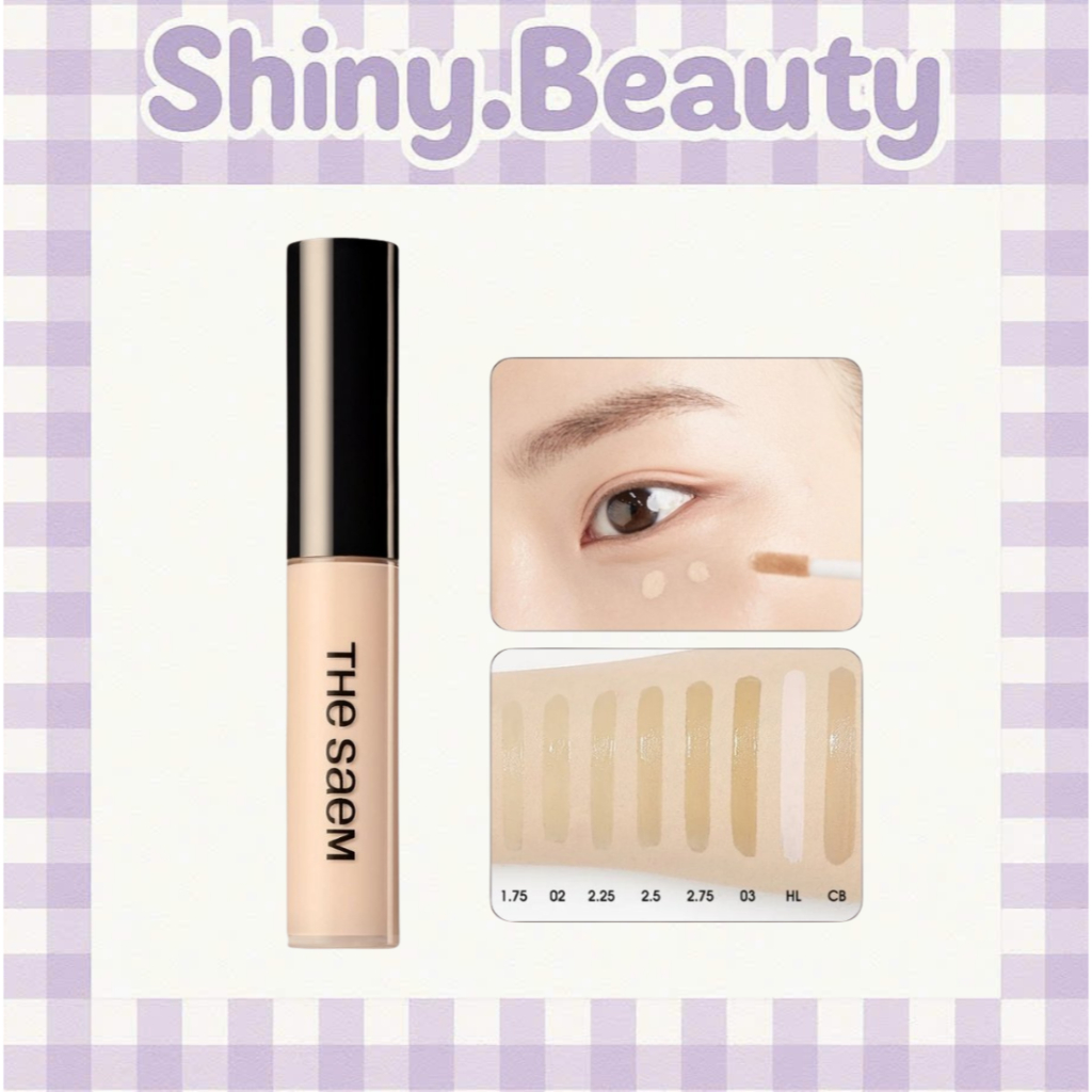 Che khuyết điểm The Saem Cover Perfection Tip Concealer 6.5g SPF28 PA++ Shiny.beauty