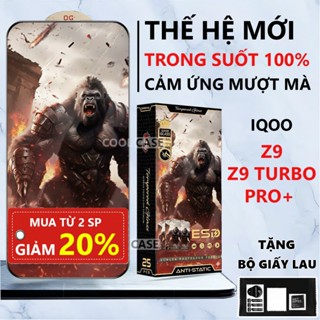  Kính cường lực chiến binh Vivo IQoo Z9  Z9 Turbo Pro Plus  Z9X full màn chống va đập chống bám vân tay,bảo vệ màn hình 