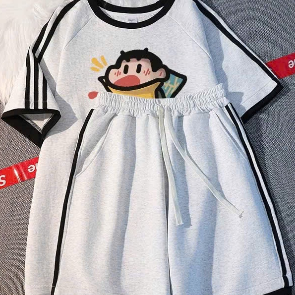 [RẺ VÔ ĐỊCH] Đồ bộ mặc nhà set đồ bộ thun cotton tay ngắn quần ngắn đơn giản năng động thoáng mát hình thật
