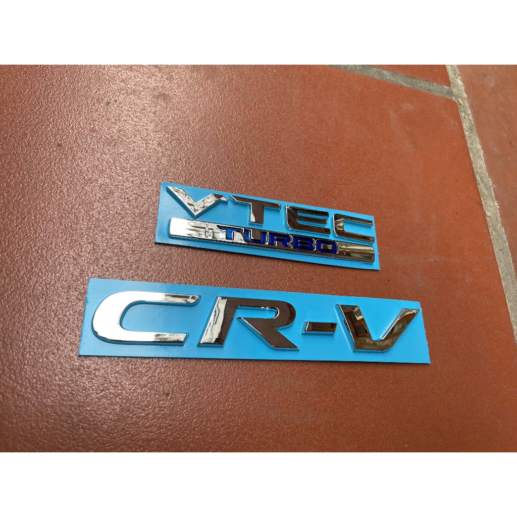 Logo chữ nổi CRV - VTEC_TURBO dán đuôi xe Honda CRV