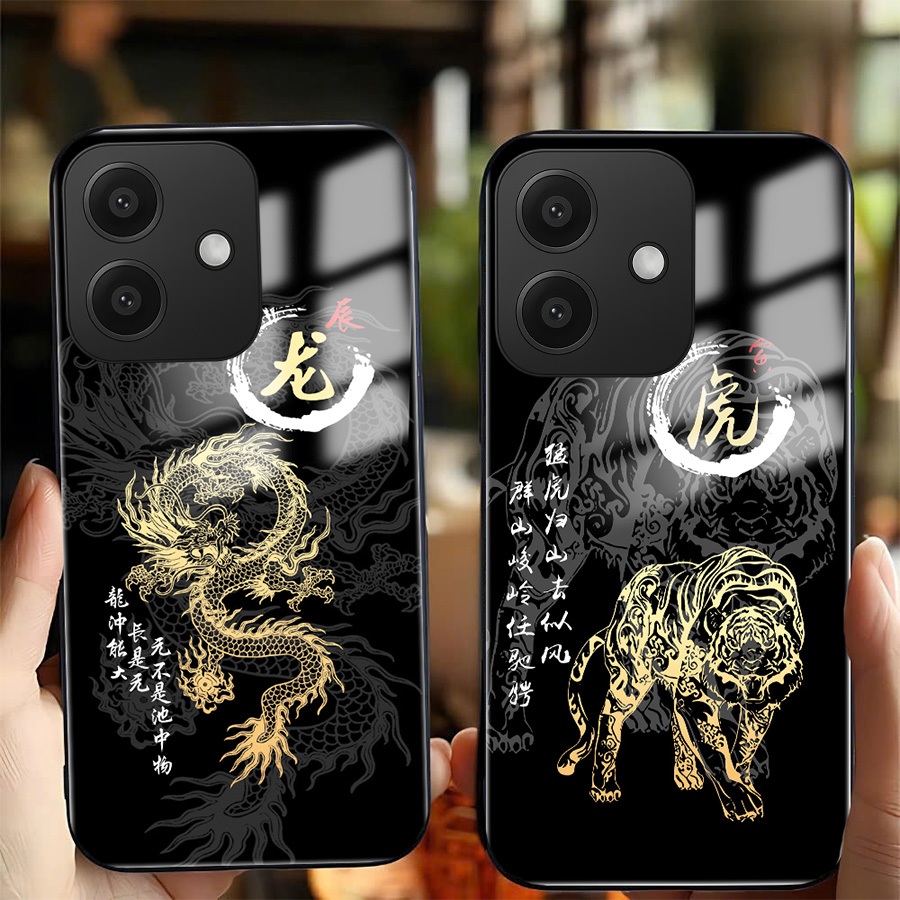 Ốp Lưng mặt kính cho OPPO A3/ A3X – Thập nhị Kim Linh – Cao cấp, chống trầy, sang trọng