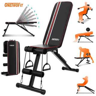  OneTwoFit Ghế tập tạ đa năng gập bụng chống đẩy tập gym đa năng có thể gấp lại 