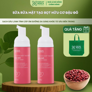 Sữa Rửa Mặt Tạo Bọt Hữu Cơ Đậu Đỏ Cỏ Cây Hoa Lá 150gr Làm Sạch Sâu Dịu Nhẹ Dưỡng Sáng Mịn Phù Hợp Mọi Loại Da Nhạy Cảm 