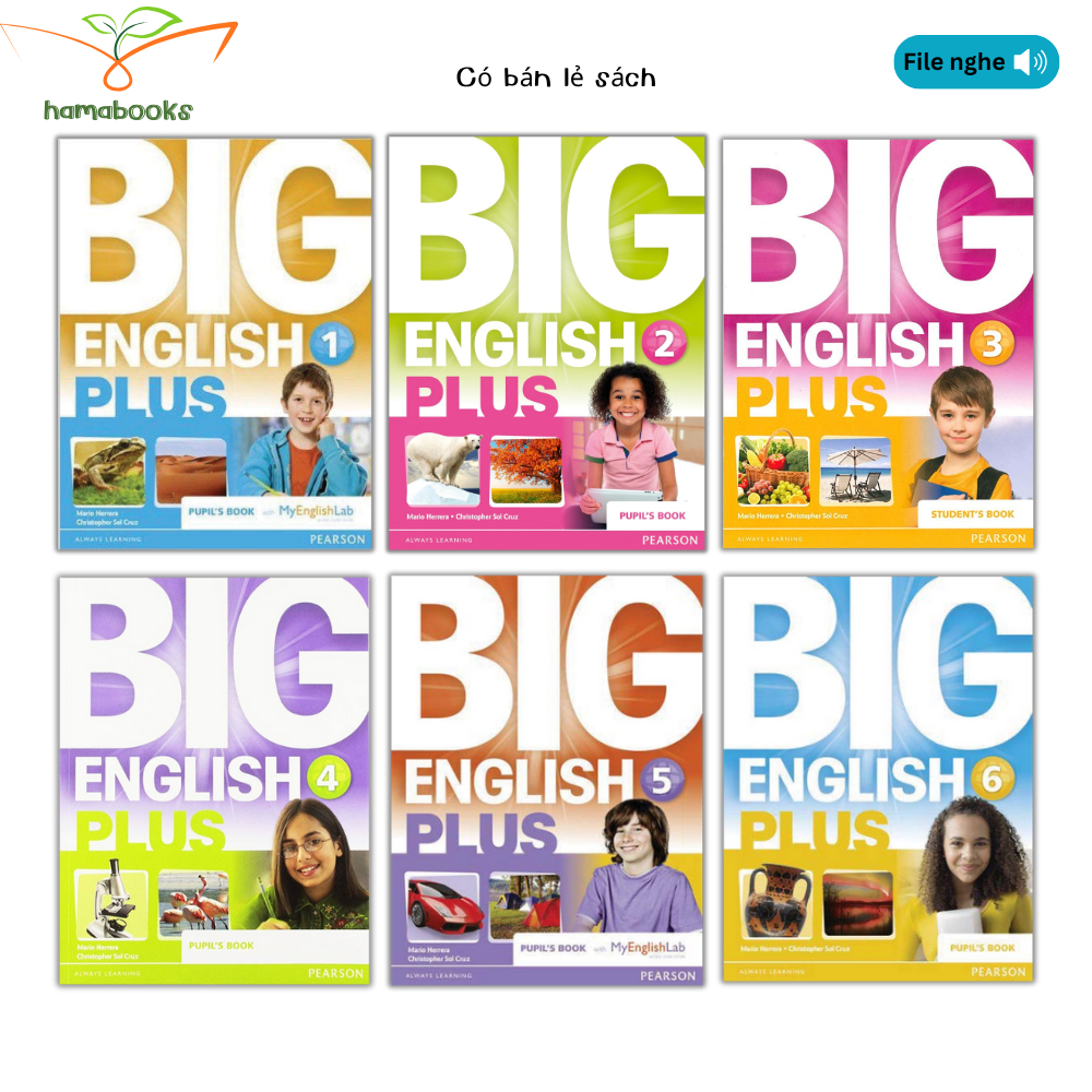 Sách - Big English Plus - Level 1,2,3,4,5,6 - Bản in lazer đẹp nét, Tặng Audio