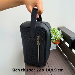 Túi cầm tay, Clutch cầm tay xách dọc da bò dập vân