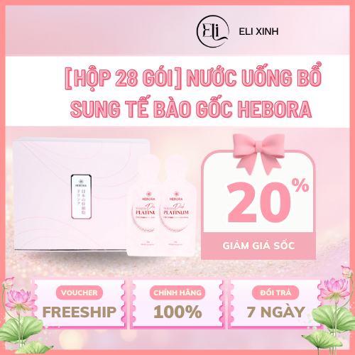 🌸Hebora Collagen🌸 [Hộp 28 gói] Nước uống bổ sung tế bào gốc Hebora Platinum Youth Drink