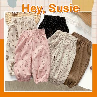  Quần Nhung Tăm Họa Tiết Dễ Thương Cho Bé Gái Size 8-19kg Hey Susie Q853 