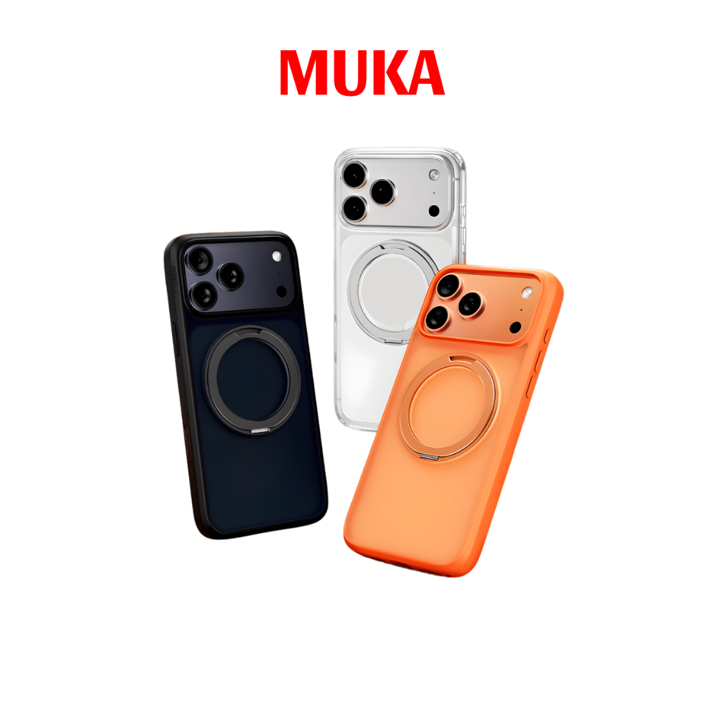 MUKA-Ốp điện thoại TORRAS O1S từ tính Giá đỡ xoay Chống rơi Chống vân tay Iphone 17 Promax Case 16 V